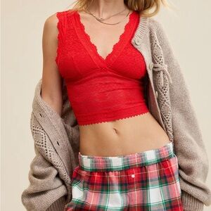 Aerie Scarlet Lace Bralette nwt size small